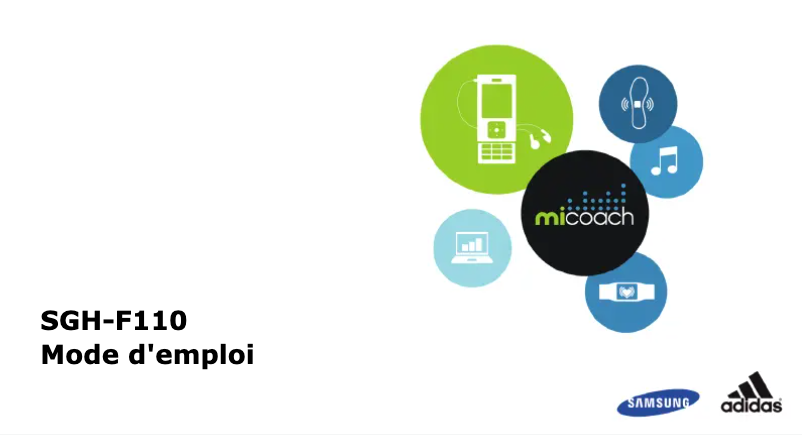 Image de la première page du manuel de l'appareil SGH-F110