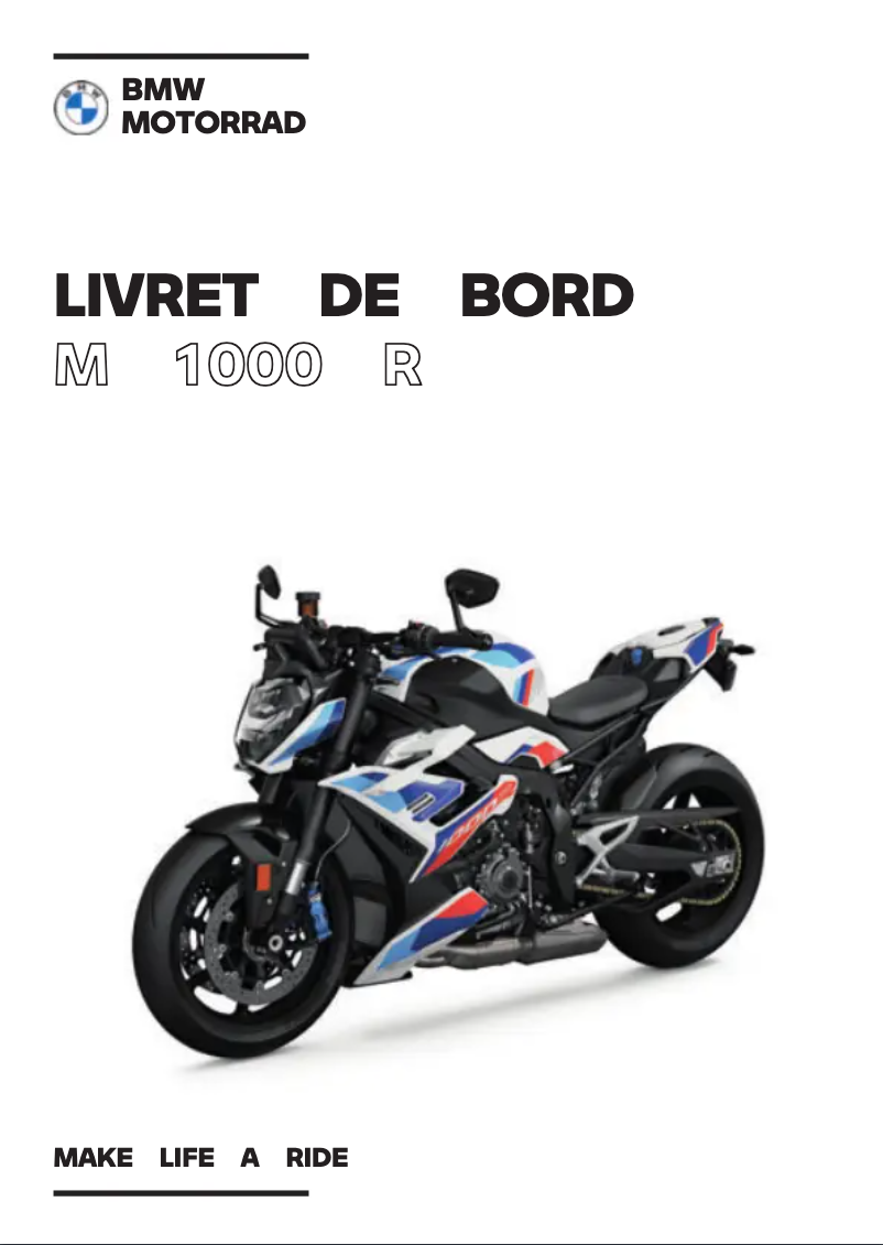 Image de la première page du manuel de l'appareil M 1000 R (2023)