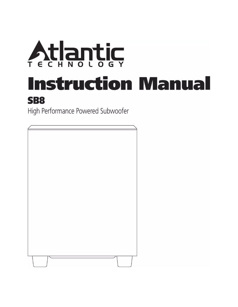 Page 1 de la notice Manuel utilisateur Atlantic SB8