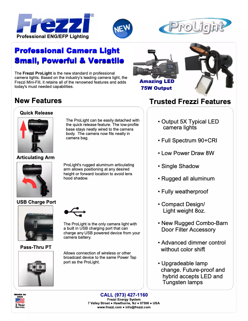 Página 1 del manual Manual de usuario Frezzi ProLight