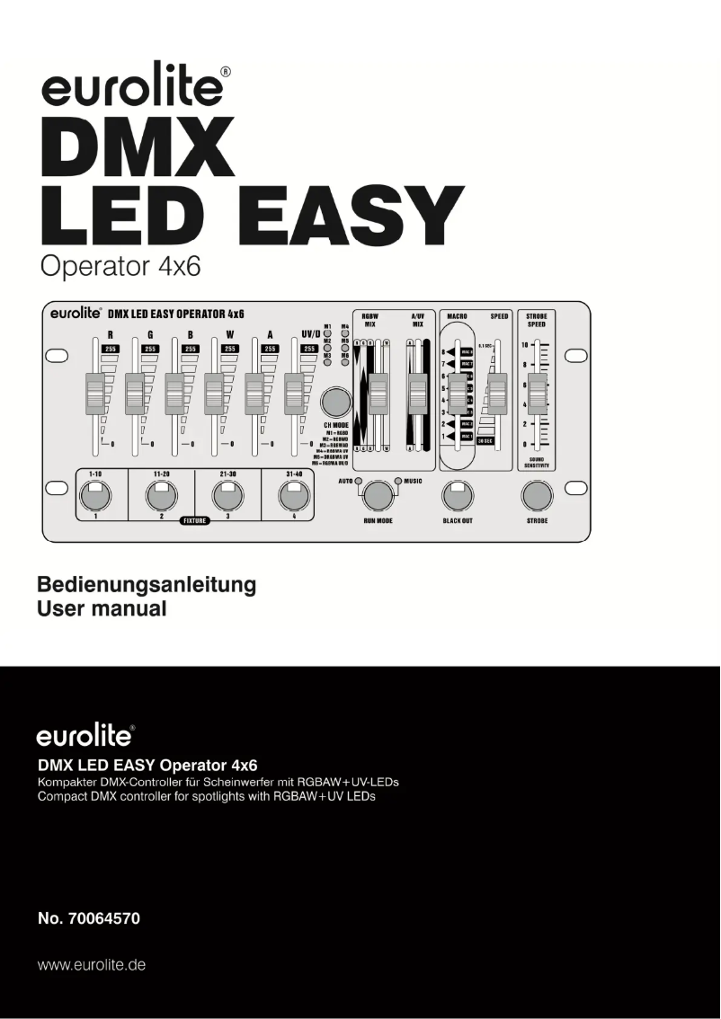 Page n°1 - Manuel utilisateur Eurolite DMX LED EASY Operator 4x6