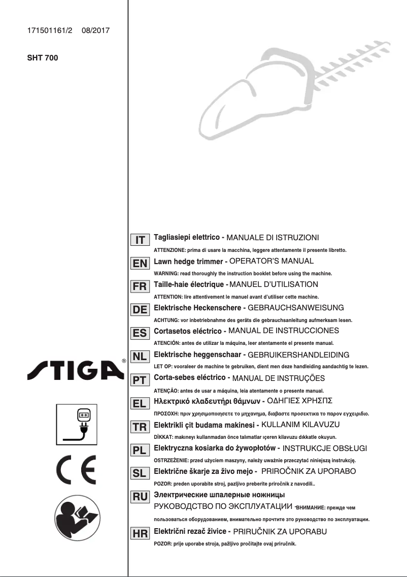 Page 1 de la notice Manuel utilisateur Stiga SHT 700