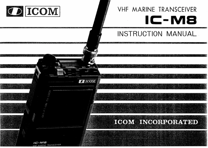 Image de la première page du manuel de l'appareil IC-M8