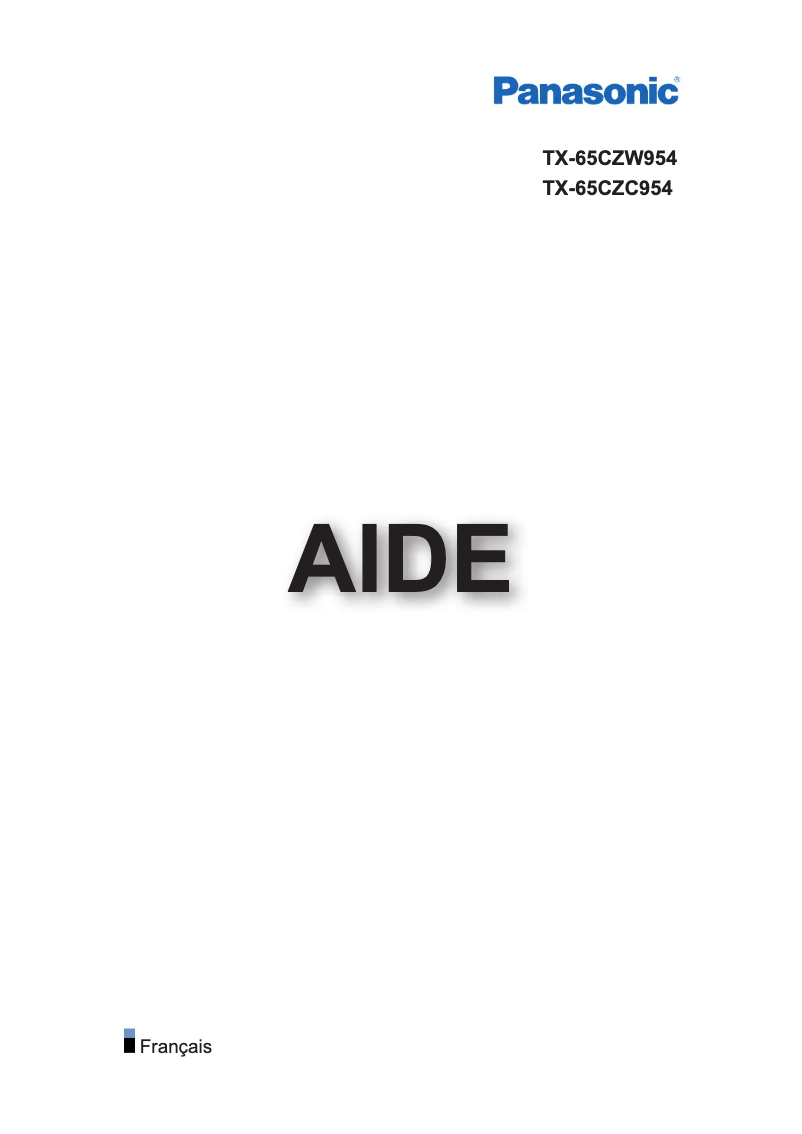 Page 1 de la notice Manuel utilisateur Panasonic VIERA TX-65CZW954