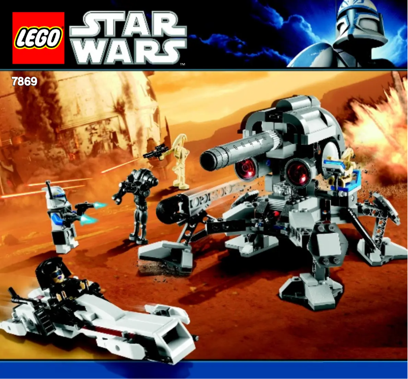Image de la première page du manuel de l'appareil Battle for Geonosis (TM)