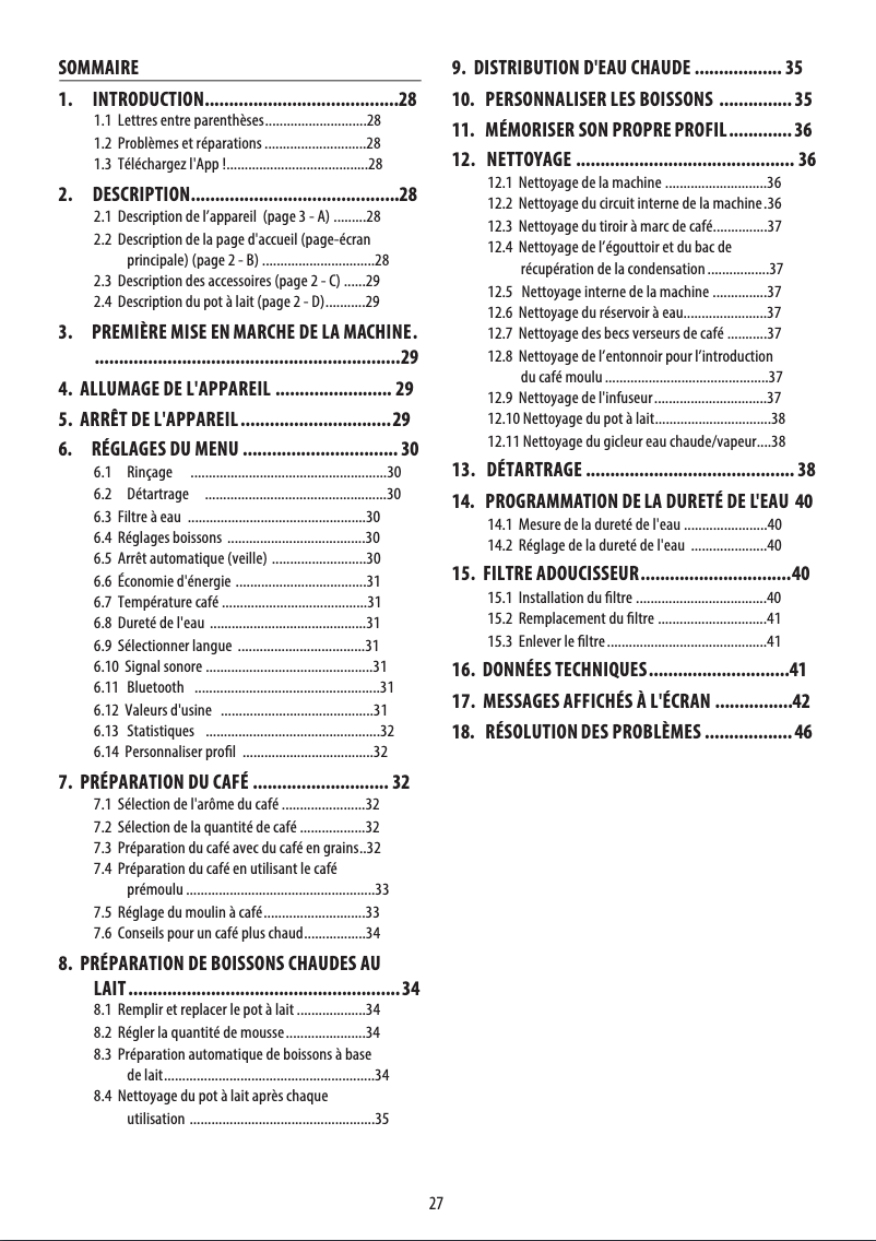 Page n°1 - Manuel utilisateur DeLonghi PrimaDonna Class ECAM550.55.SB