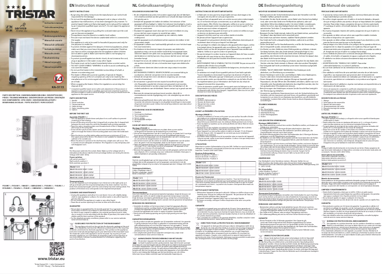 Página 1 del manual Manual de usuario TriStar KA-5115