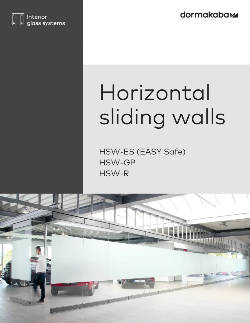 Page 1 de la notice Brochure Dormakaba HSW-ES