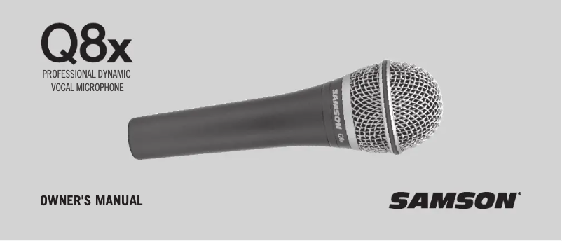 Page 1 de la notice Manuel utilisateur Samson Q8x