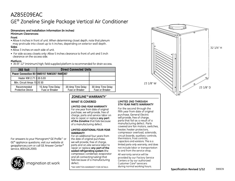 Image de la première page du manuel de l'appareil AZ85E09EAC Zoneline