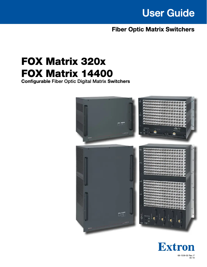 Page n°1 - Manuel utilisateur Extron FOX Matrix 320x
