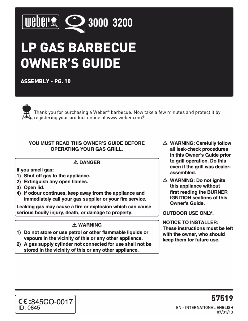 Image de la première page du manuel de l'appareil Q3000