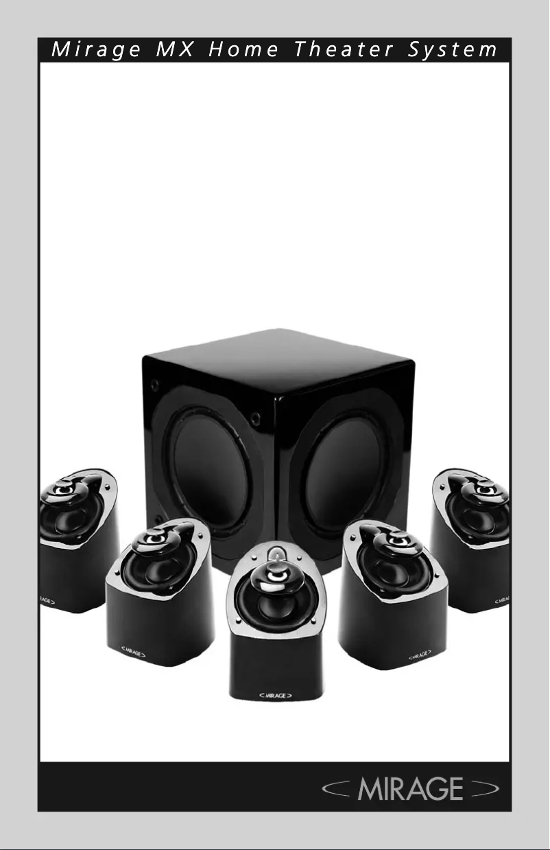 Page 1 de la notice Manuel utilisateur Mirage MX6