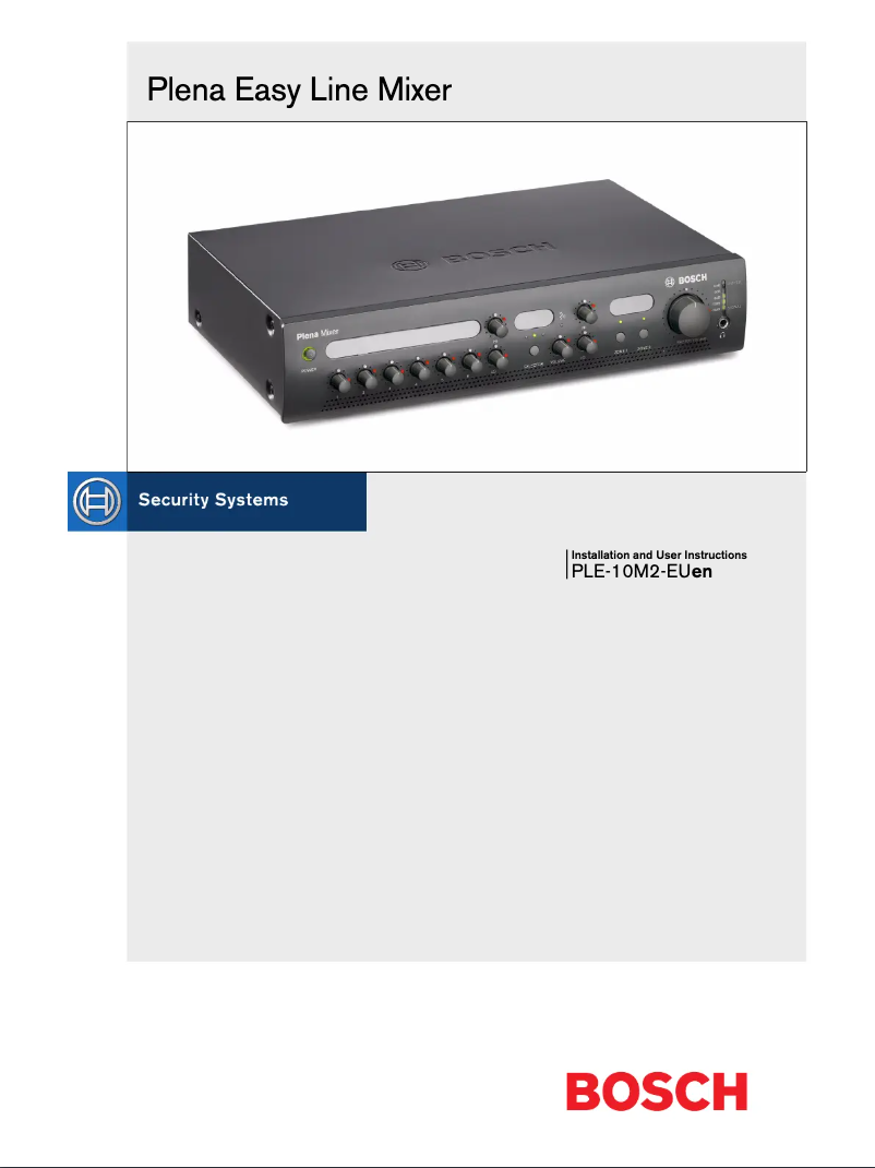 Image de la première page du manuel de l'appareil Plena PLE-10M2-EU