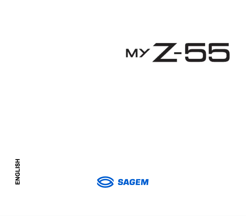 Page n°1 - Manuel utilisateur Sagem myZ-55