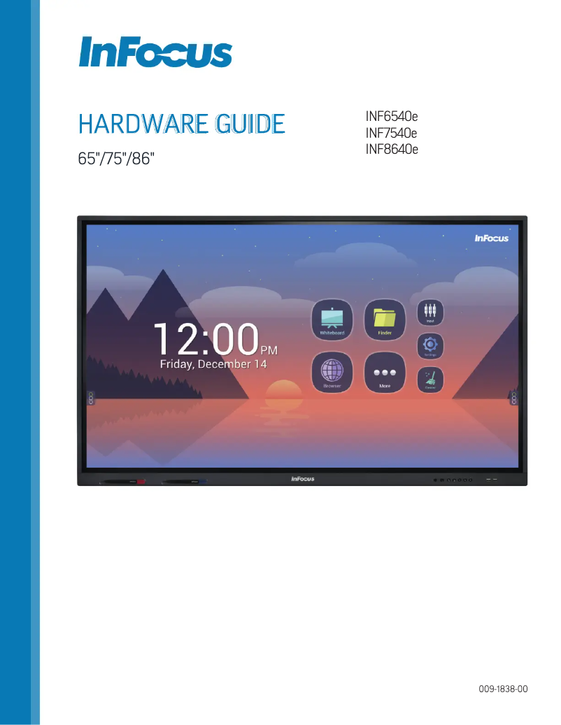 Page 1 de la notice Manuel utilisateur InFocus jTouch