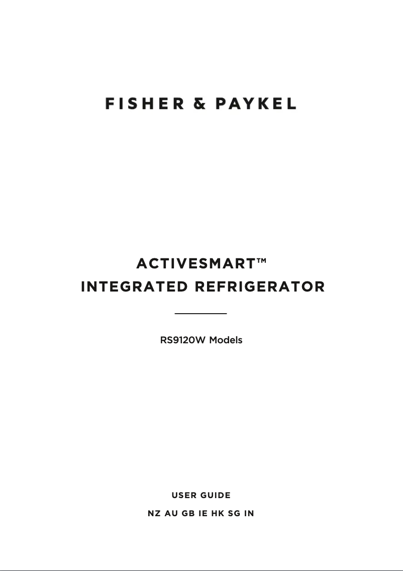 Image de la première page du manuel de l'appareil RS9120WRJ1