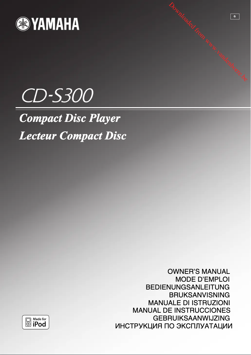 Image de la première page du manuel de l'appareil CD-S300