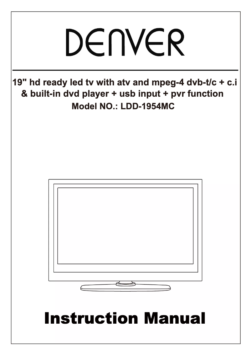 Page 1 de la notice Manuel utilisateur Denver LDD-1954MC