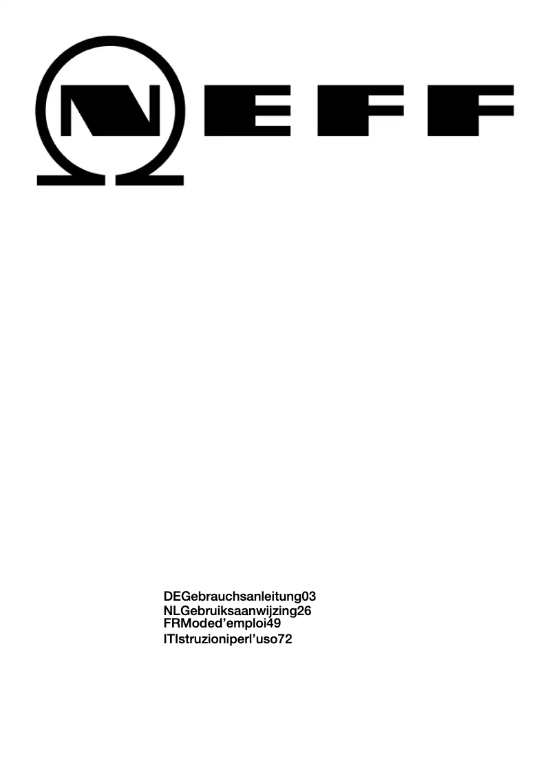 Page n°1 - Manuel utilisateur Neff N 44K30 NO