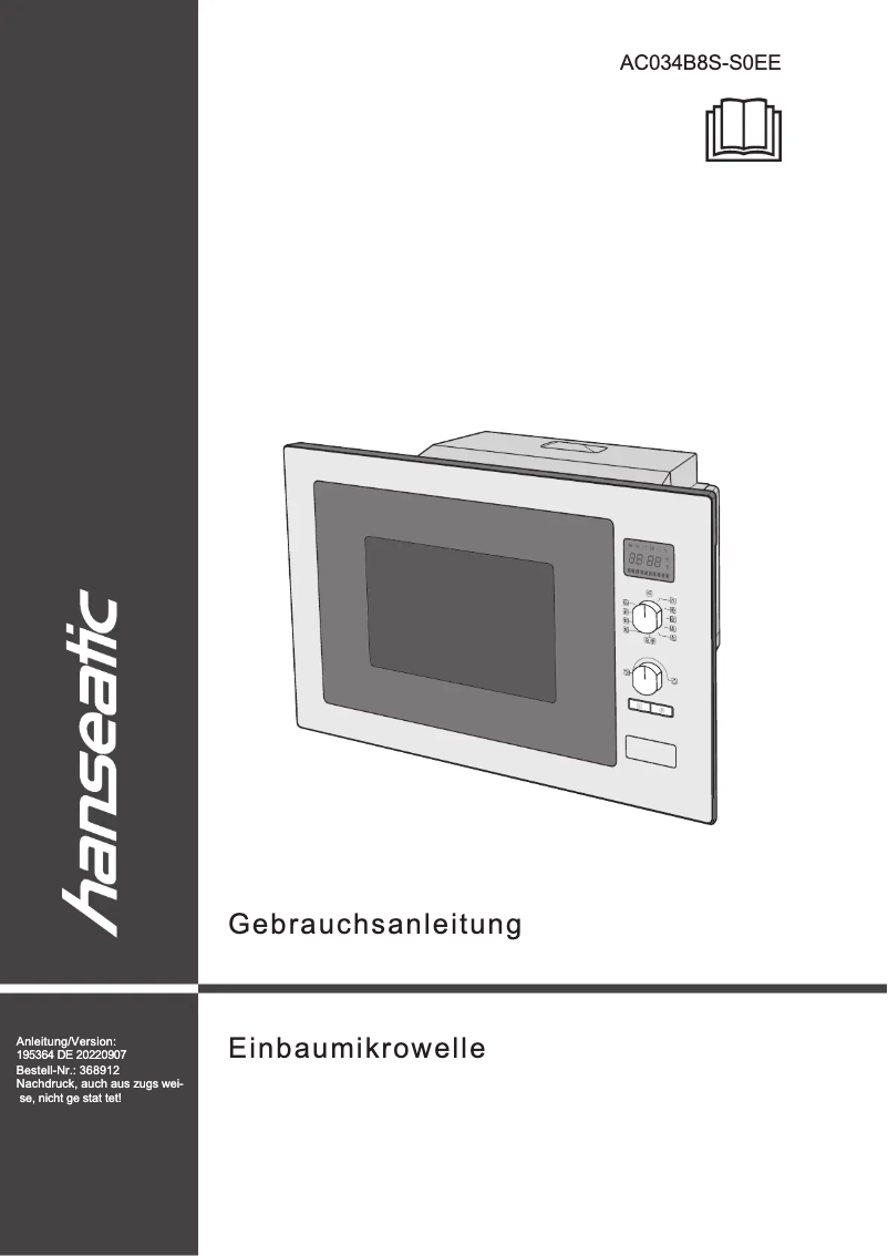 Página 1 del manual Manual de usuario Hanseatic AC034B8S-S0EE