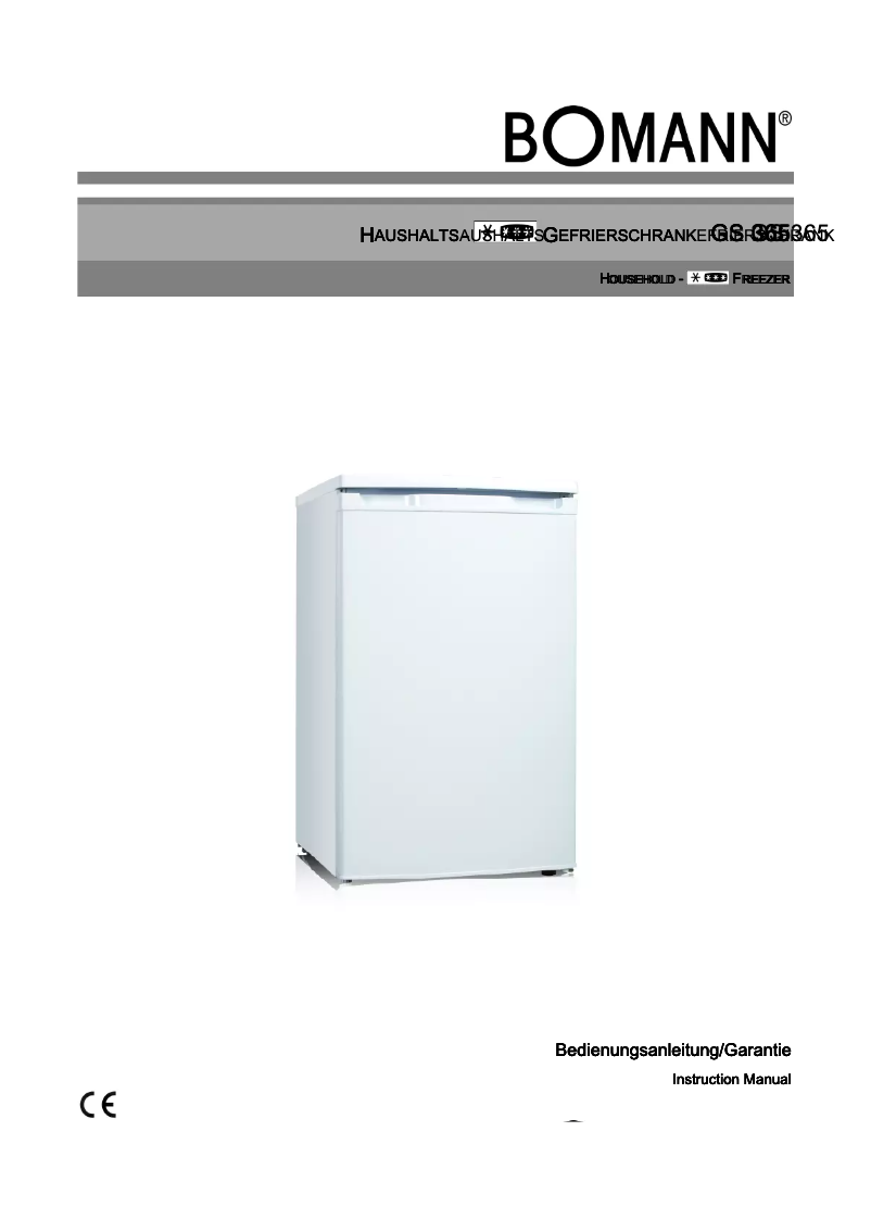 Page 1 de la notice Manuel utilisateur Bomann GS 365