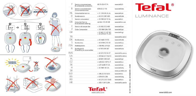 Page 1 de la notice Manuel utilisateur Tefal Luminance PP8043A9