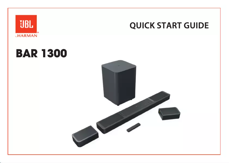 Page 1 de la notice Manuel utilisateur JBL Bar 1300