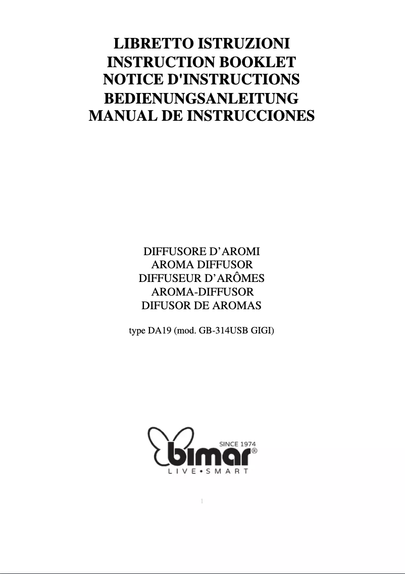 Image de la première page du manuel de l'appareil DA19