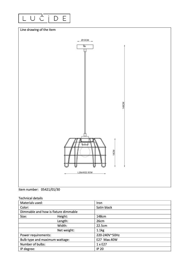 Image de la première page du manuel de l'appareil Grid 05421/01/30