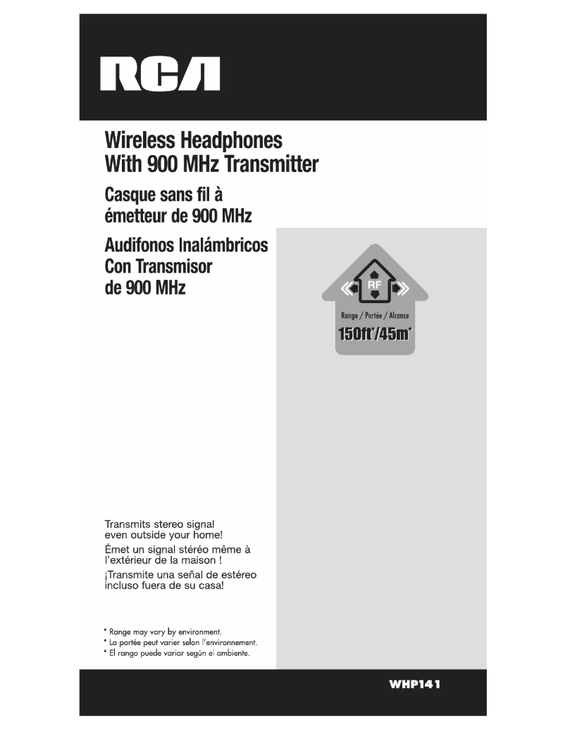 First page image of the manual for WHP141B