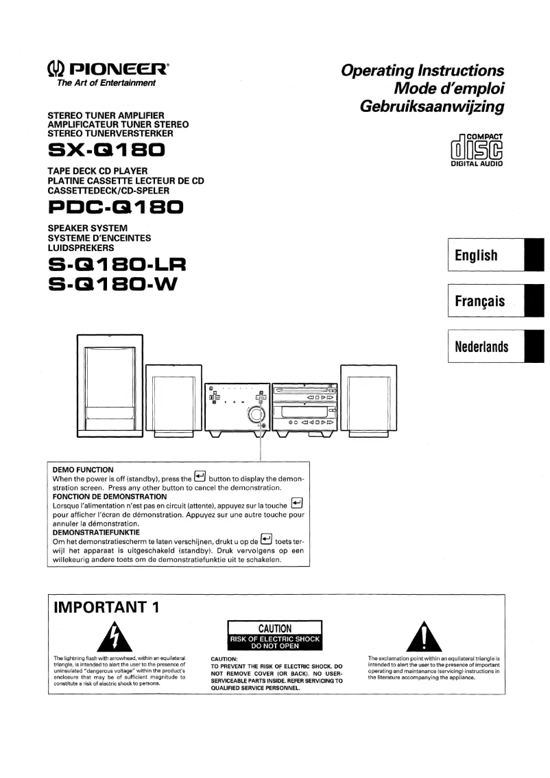 Image de la première page du manuel de l'appareil S-Q180-LR