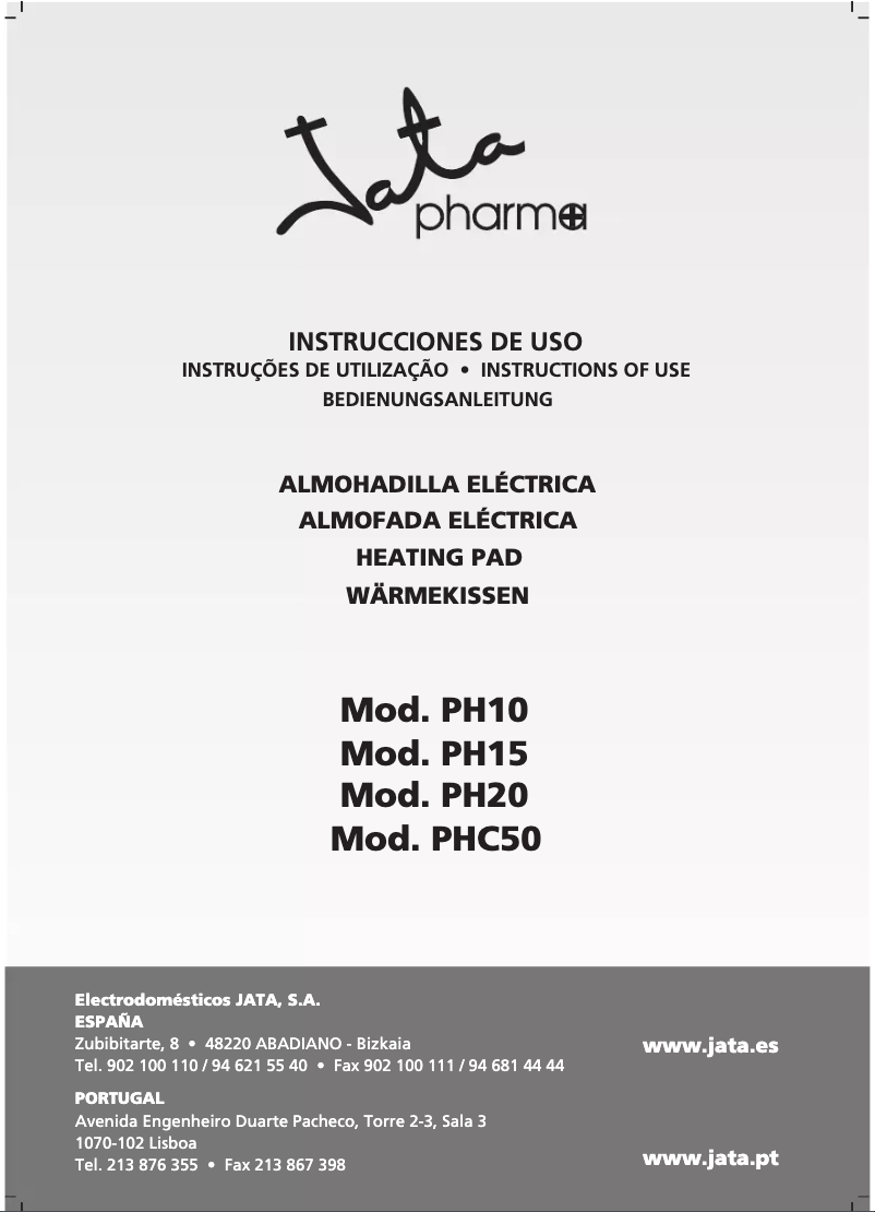 Page n°1 - Manuel utilisateur Jata PH-20