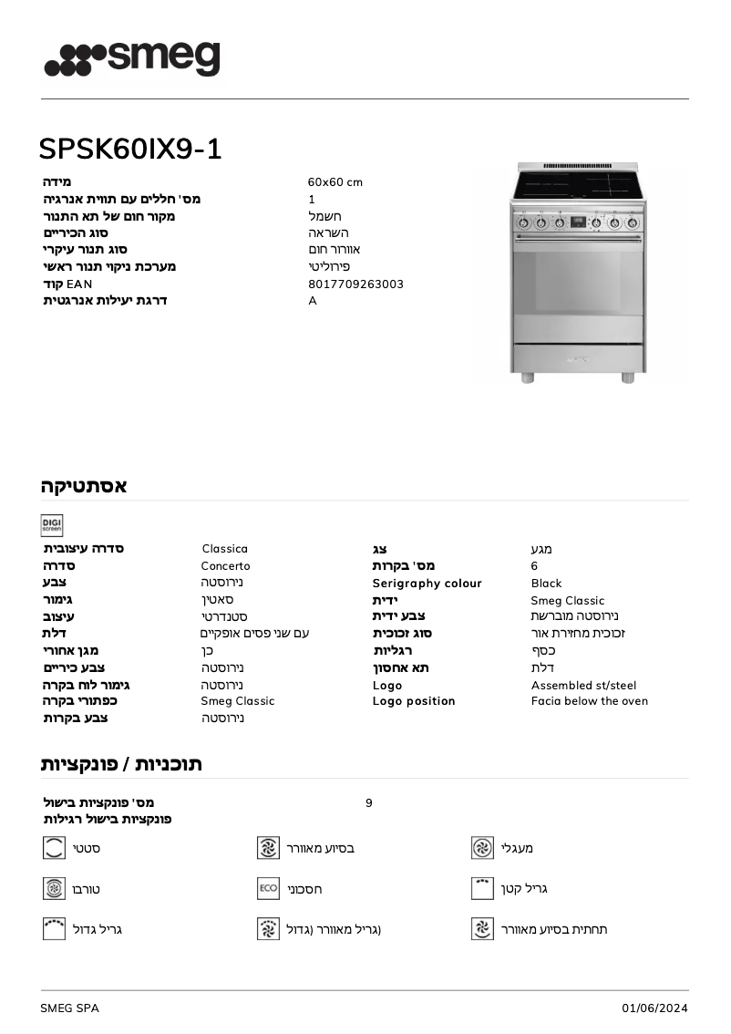 Image de la première page du manuel de l'appareil SPSK60IX9-1