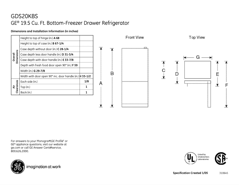 Imagen de la primera página del manual del dispositivo GDS20KBSBB