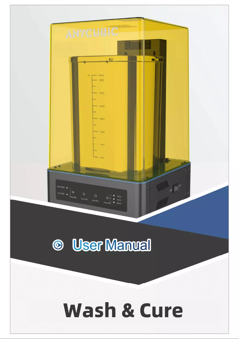 Page n°1 - Manuel utilisateur Anycubic Wash & Cure