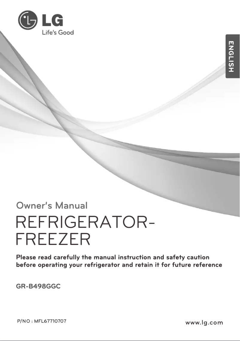 Image de la première page du manuel de l'appareil GR-B498GGC