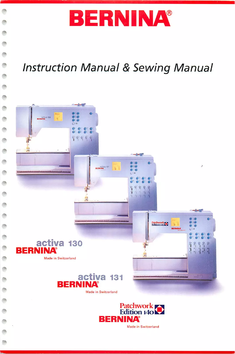 Page n°1 - Manuel utilisateur Bernina Activa 130