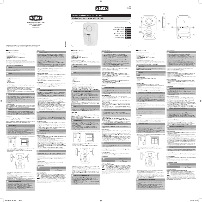 Image de la première page du manuel de l'appareil 00111982
