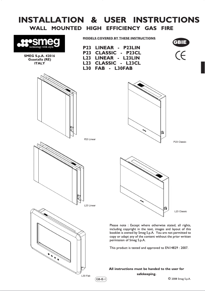 Image de la première page du manuel de l'appareil L23CL