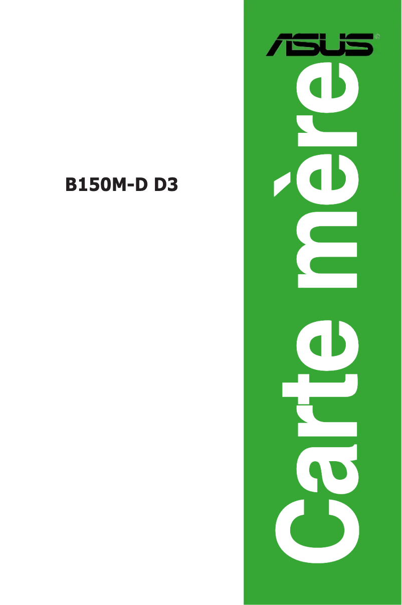 Page n°1 - Guide d'installation Asus B150M-D D3