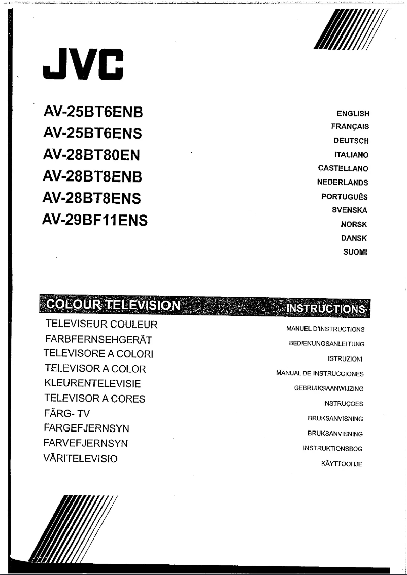 Page 1 de la notice Manuel utilisateur JVC AV-25BT6ENB