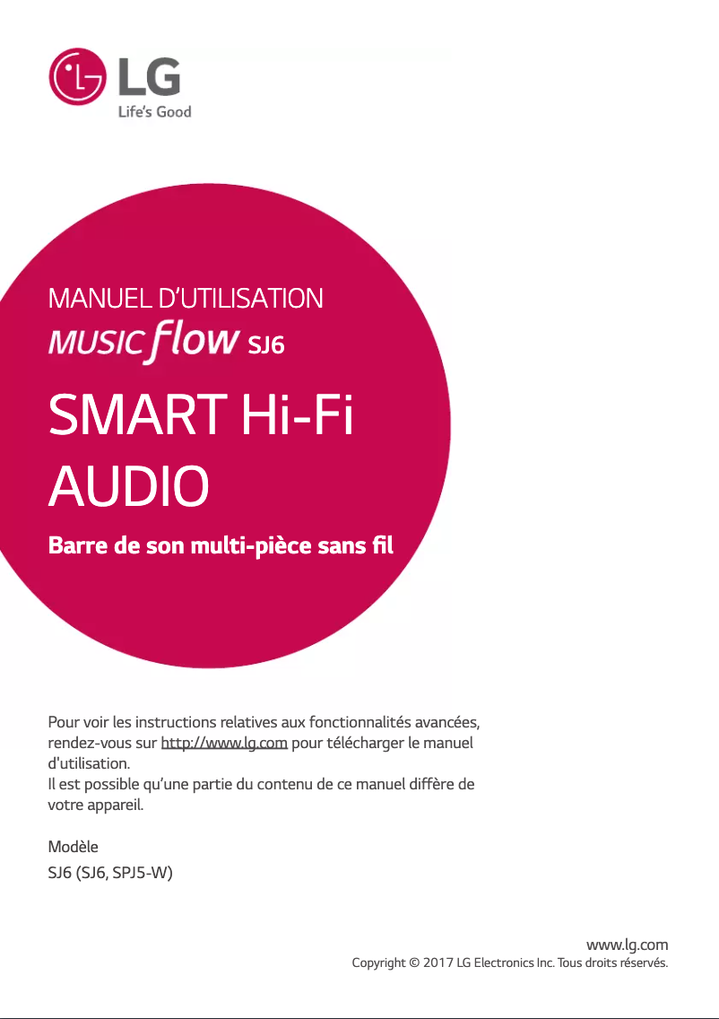 Página 1 del manual Manual de usuario LG SJ6