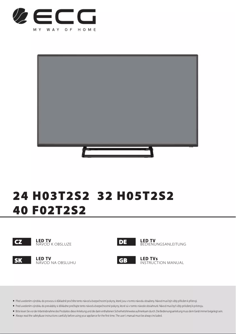 Page 1 de la notice Mode d'emploi ECG 32 H05T2S2