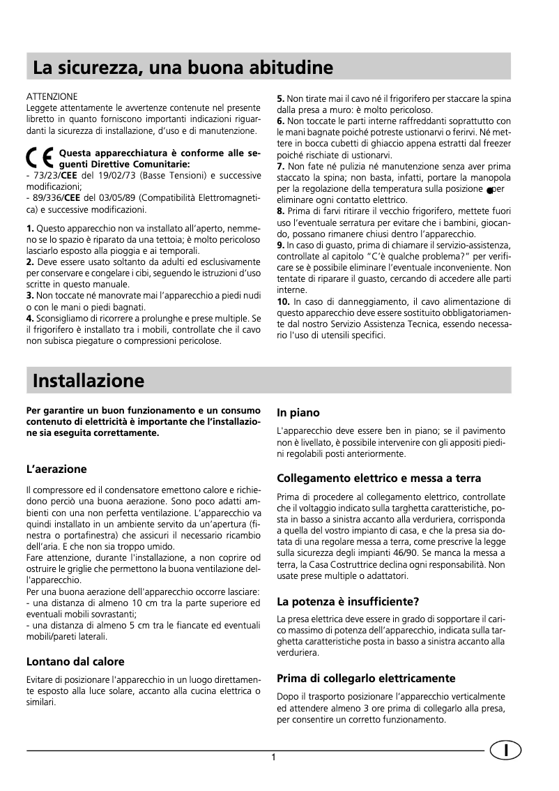 Página 1 del manual Manual de usuario Indesit RGA 250