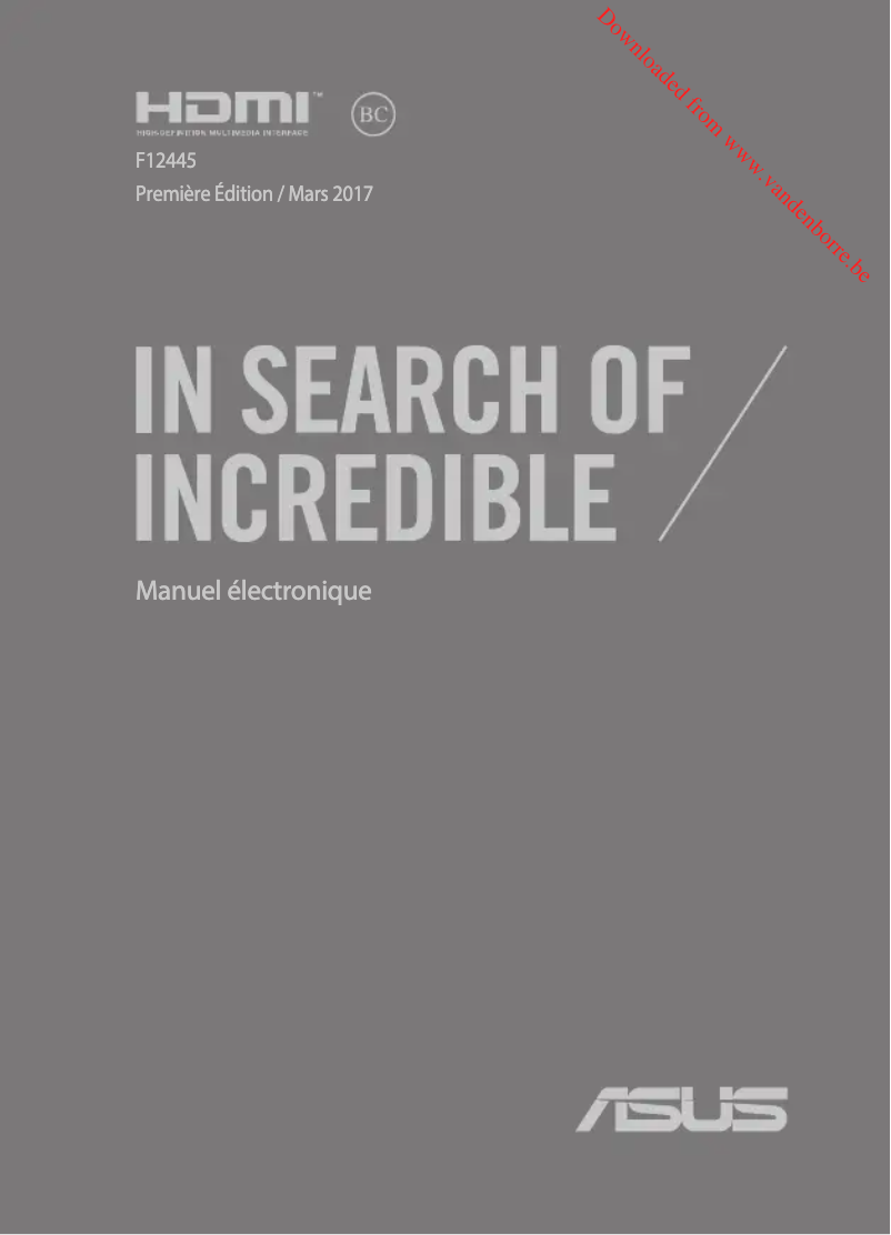Page 1 de la notice Manuel utilisateur Asus VivoBook 15