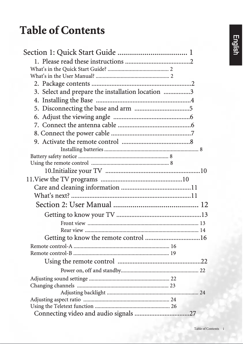 Page n°1 - Manuel utilisateur BenQ SE2241