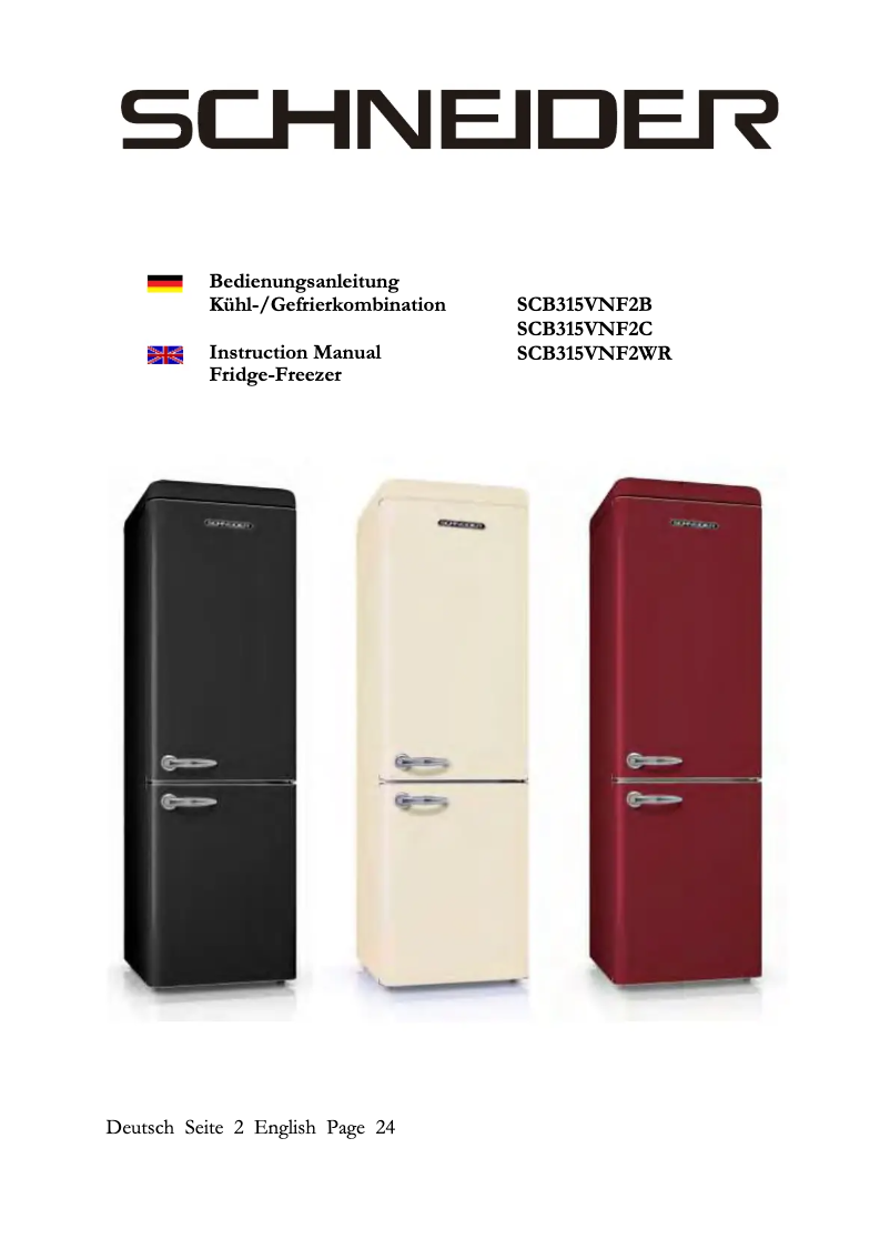 Imagen de la primera página del manual del dispositivo SCB 315 VNF2