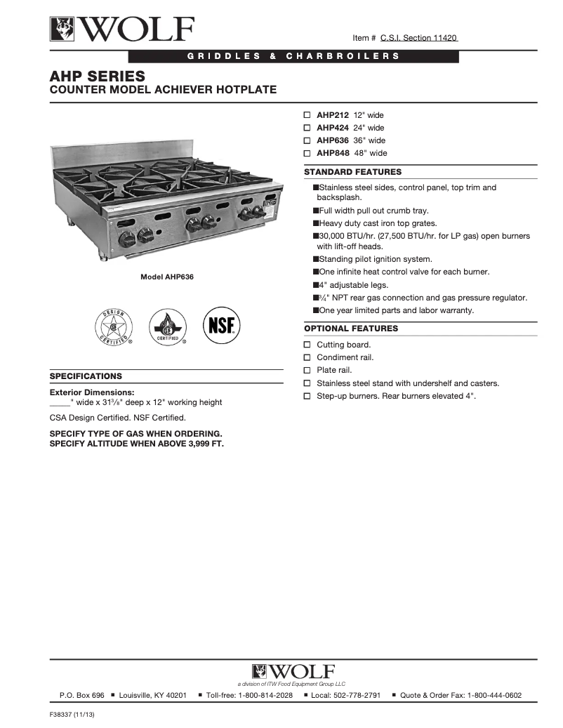 Image de la première page du manuel de l'appareil AHP848