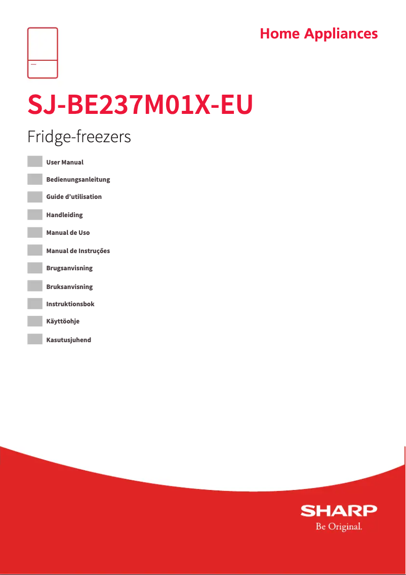 Page 1 de la notice Manuel utilisateur Sharp SJ-BE237M01X-EU